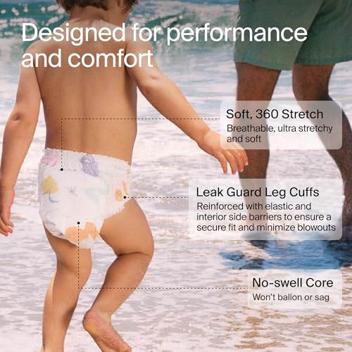 Coterie Baby Swim Diapers, Size Medium (20-34 lbs), 2-Pack