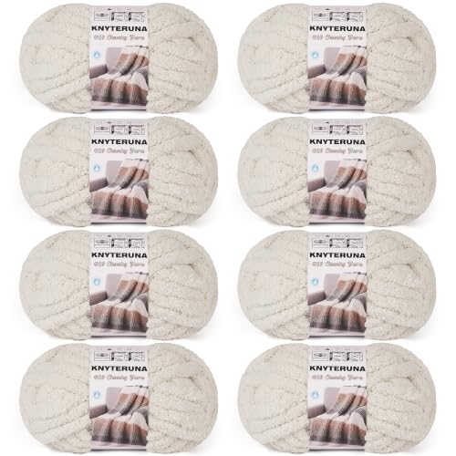 Chunky Yarn for Hand Knitting, #10 Chunky Blanket Chenille Yarn, Large Bulky
