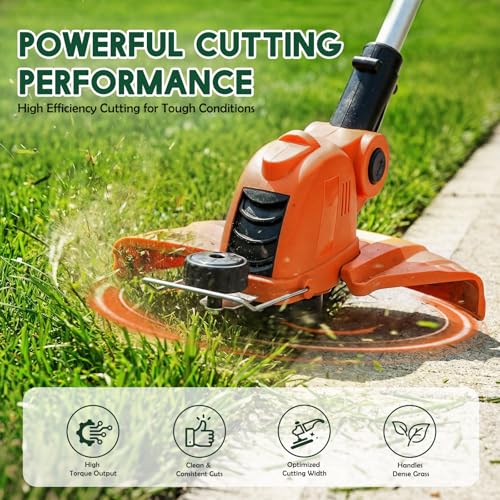 Electric Weed Wacker Cordless Battery Powered String Trimmer Weed Whacker