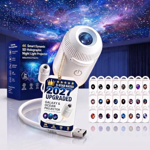 Galaxy Projector, Ocean Projector, 5D Holographic Night Light Projector, Plug