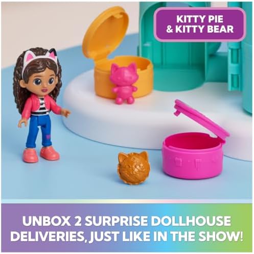 DREAMWORKS GABBY'S DOLLHOUSE Meow-Mazing Dollhouse, 2 Feet Tall, 15 Pieces