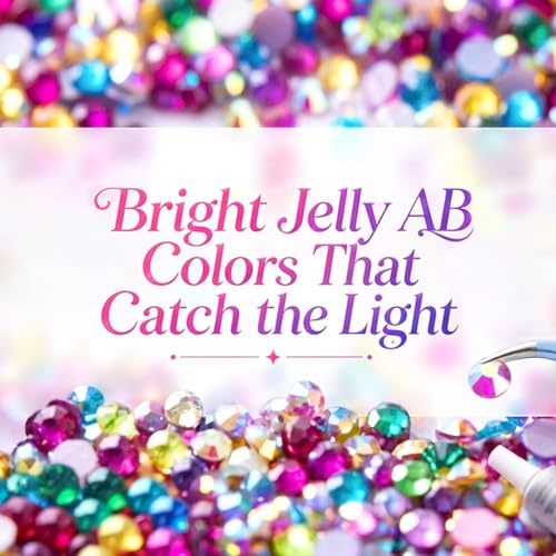 40,000-Piece Bedazzling Kit, 40 Colors, 3mm Jelly AB Resin Rhinestones
