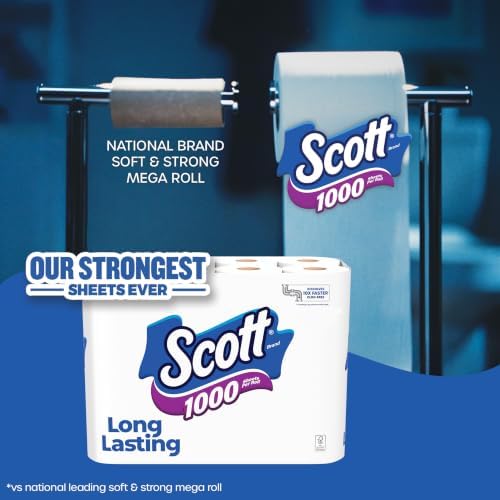 Scott 1000 Toilet Paper, 18 Rolls, 1000 Sheets per Roll