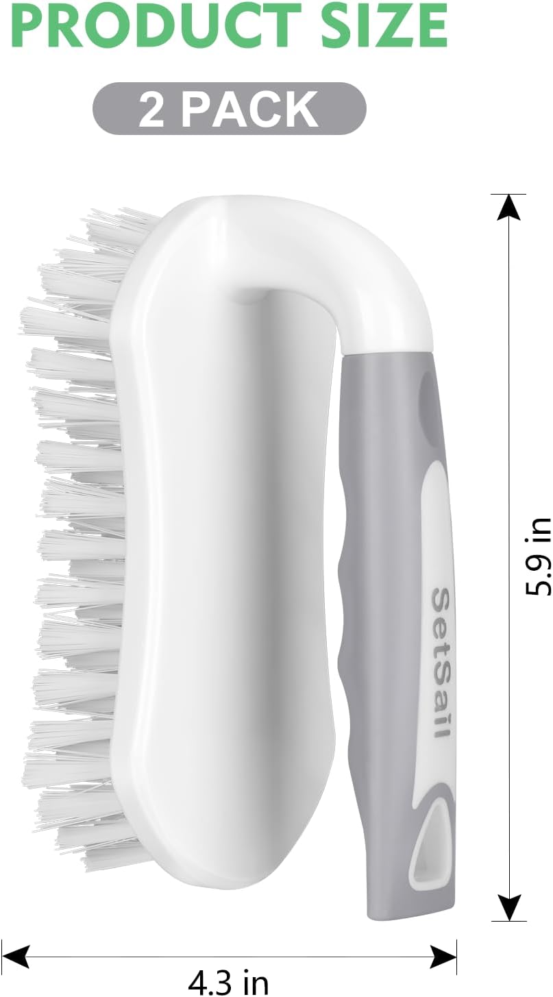 SetSail Scrub Brush, Heavy-Duty Scrub Brushes for Cleaning with Stiff