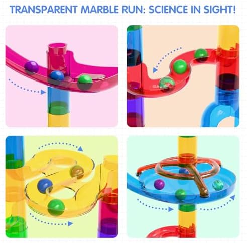 Marble Run, 109Pcs Marble Maze Game Building Toys for Kid