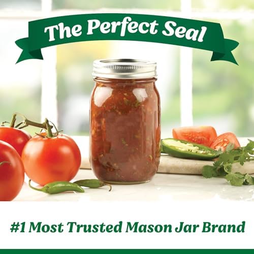 Ball Regular Mouth Pint Glass Mason Jars, 16oz, 8-Count