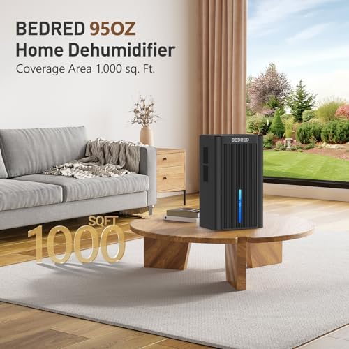 BEDRED Dehumidifier, 95Oz Dehumidifier for Home 1000 Sq.Ft