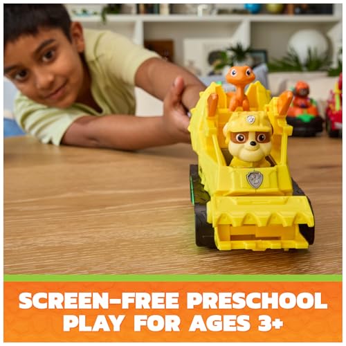 PAW Patrol The Dino Movie Rubble Dino Rescue Bulldozer Toy Truck