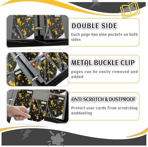 Trading Card Binder 9 Pocket,Card Binder 900 Pockets,Card Book Holder Cards