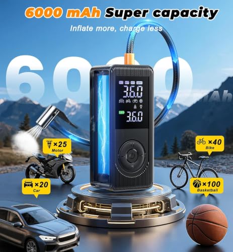 Tire Inflator Portable Air Compressor - 150 PSI 4X Fast Inflation
