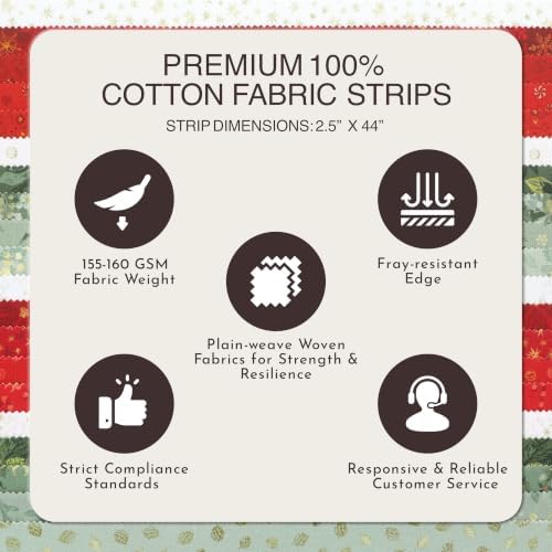 Tinyspool & Co.'s Twirlie Roll 40 Precut Quilting Fabric Strips for Quilting Supplies