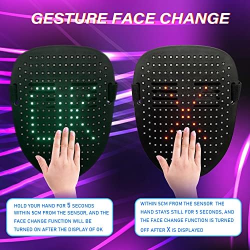 Depointer Life LED Mask Face-Transforming Light up Mask Cool Gifts for Boys