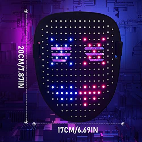 Depointer Life LED Mask Face-Transforming Light up Mask Cool Gifts for Boys