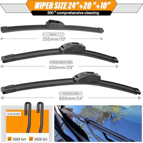 AUTOBOO Windshield Wiper Blade Replacement for Kia Soul 2020-2025