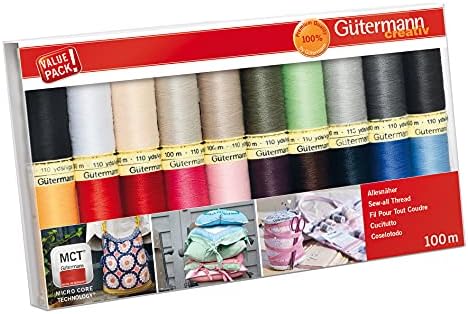 Gutermann Thread Set: Sew-All: 100m: Pack of 20