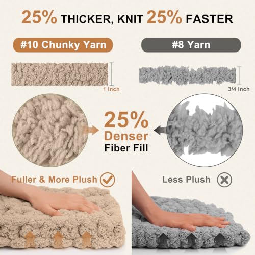 Chunky Yarn for Hand Knitting, #10 Chunky Blanket Chenille Yarn, Large Bulky