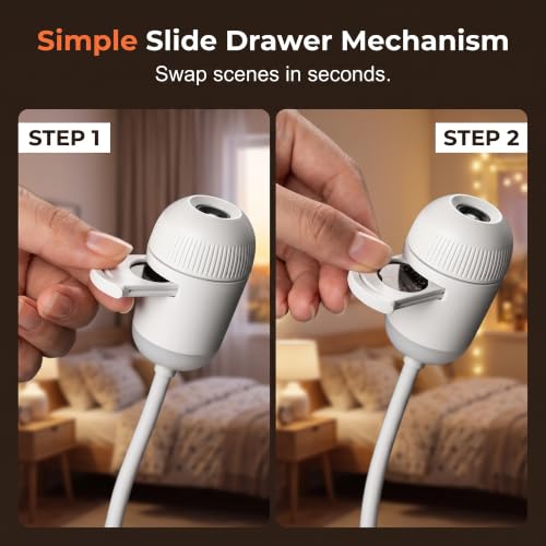 2-in-1 Galaxy Projector Night Light,USB Star Projector with Adjustable
