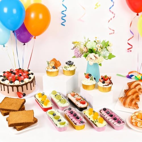 100 Pack Mini Cake Pans with Lids and Spoons