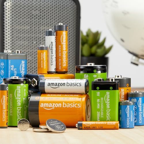 Amazon Basics 20-Pack AA Alkaline Batteries, 1.5 Volt, 10-Year Leak-Free