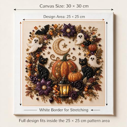 Halloween Ghost Pearl Diamond Art DIY Kit 3D Diamond Painting (Ghost)