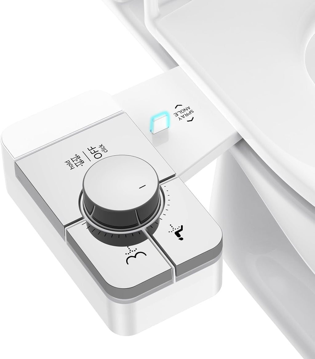 Upgrade Bidet Attachment for Toilet Seat, Adjustable Angle Dual Nozzle
