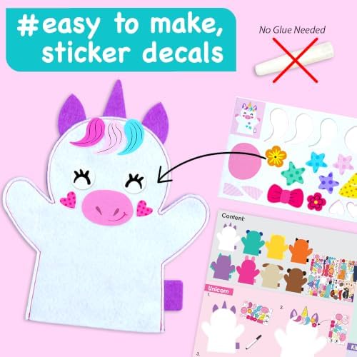 Unicorn Hand Puppet Making Kit - 8 DIY Projects