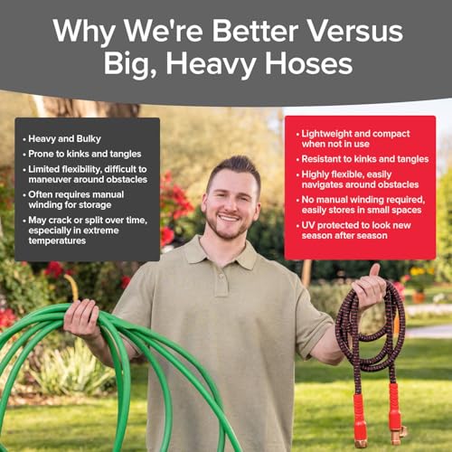 Pocket Hose Ballistic 50 FT Expandable Garden Hose, No-Kink, As Seen on TV