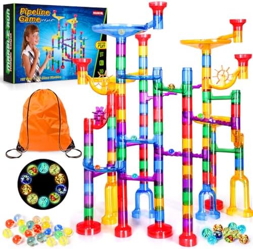 Meland Marble Run - 132Pcs Marble Maze Game Building Toy for Kid