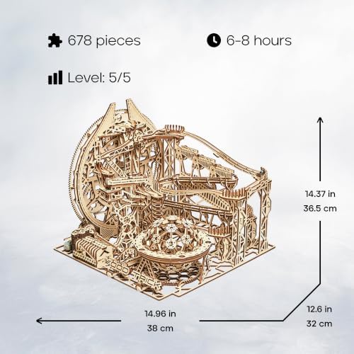 Wood Trick Galaxy Wooden Marble Run 3D Wooden Puzzles for Adults to Build