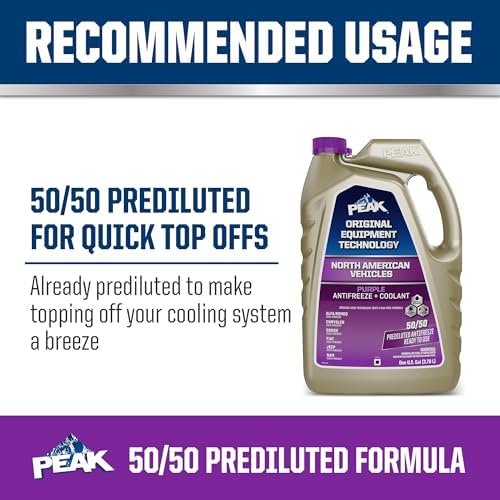 PEAK OET Extended Life Purple 50/50 Prediluted Antifreeze and Coolant for North American