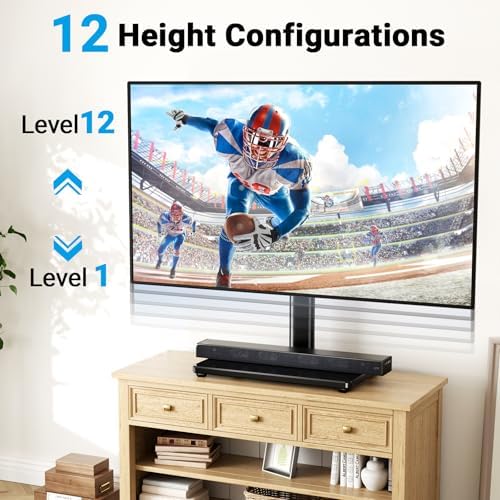 PERLESMITH Universal Swivel TV Stand Base for 24-60 inch TVs up to 99lbs