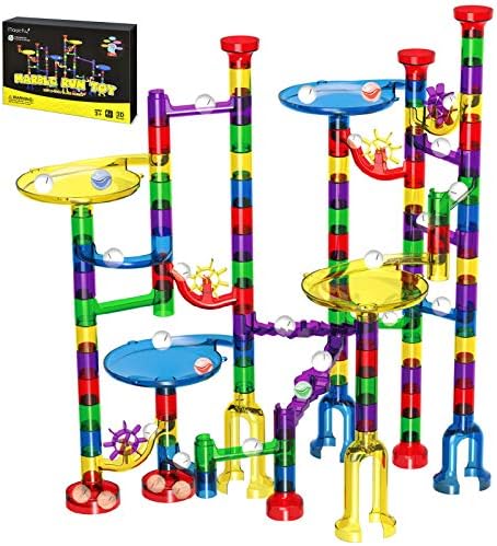 Magicfly Marble Run, 127 Pcs Marble Runs for Kids, Glass Marbles for Kids