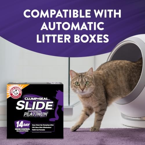 ARM & HAMMER Slide Platinum Easy Clean-Up Clumping Cat Litter, 18 lbs