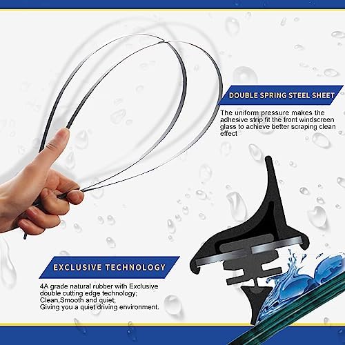 ANRDDO Wipers Replacement for 2017-2022 Honda CRV CR-V Windshield Wipers