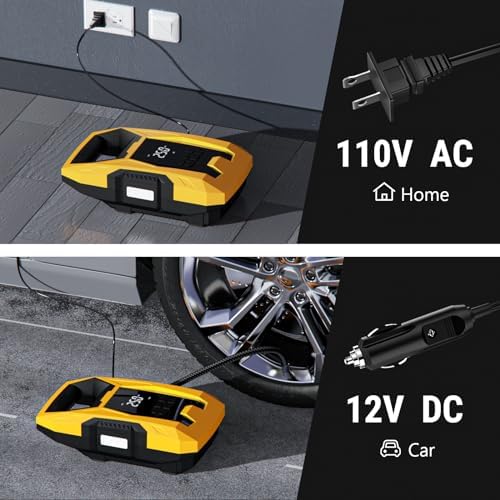 CARSUN AC/DC Tire Inflator Portable Air Compressor