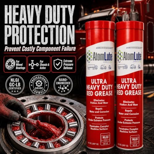 Ultra Heavy Duty Red Grease, 2-Pack of 14 oz Tubes