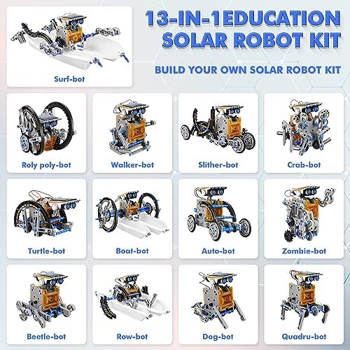 STEM 13-in-1 Education Solar Power Robots Toys for Boys Age 8-12