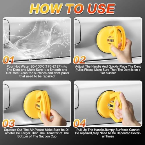 Car Dent Puller 3 Pack Dent Puller Powerful Car Dent Removal Kit Suction Cup Dent Puller