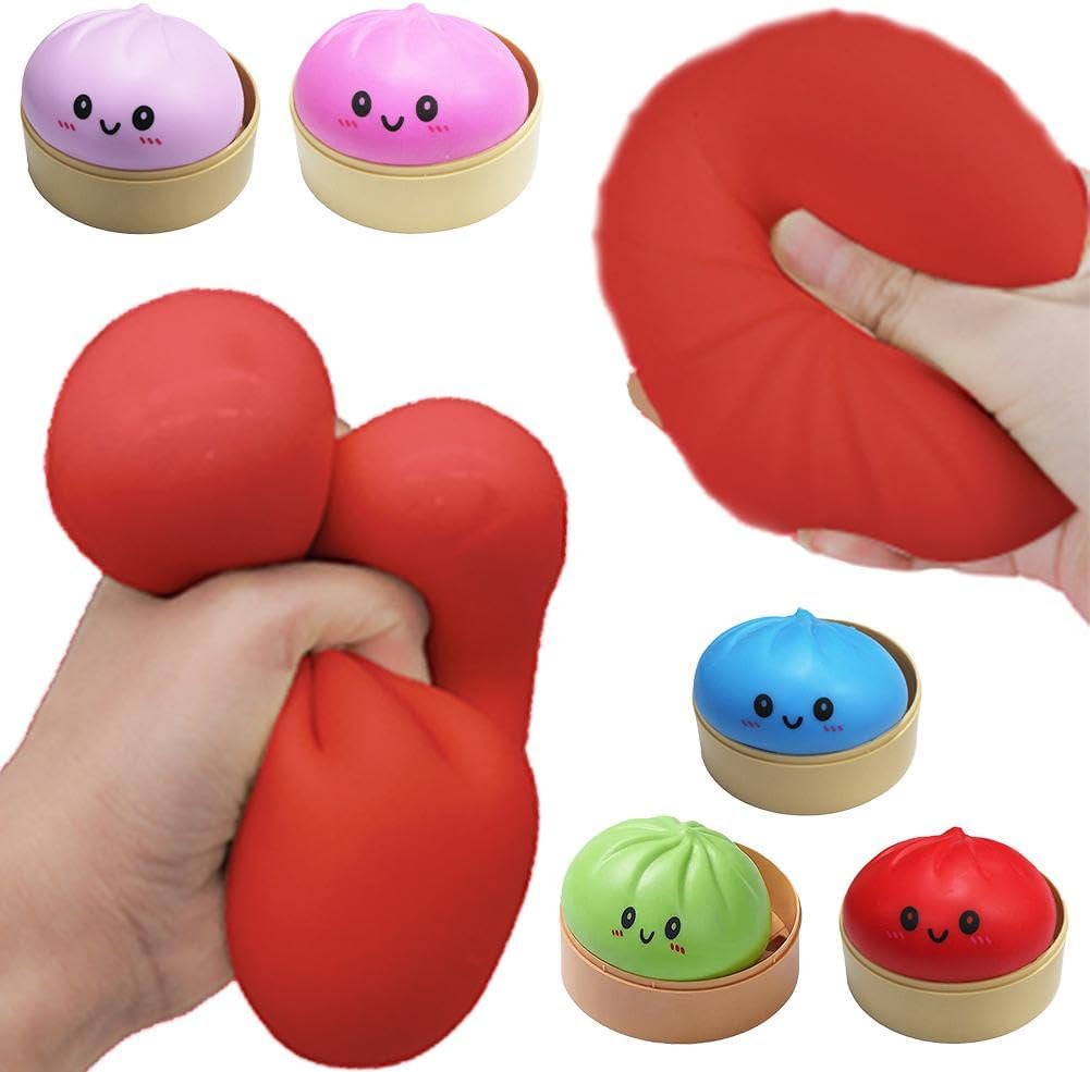 Dumpling Squishies, Glitter Dumpling Mystery Box, Colorful Dumplings Stress
