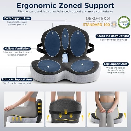 Truck Driver Seat Cushion, Office Chair Cushions for Pressure Relief