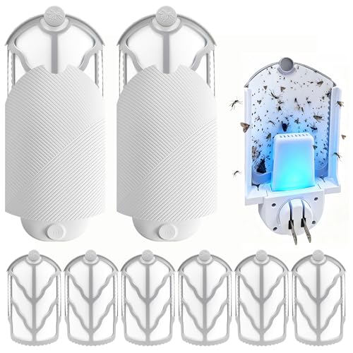Flying Insect Trap for Indoor Use (2 Starters & 6 Refill Cartridges), UV