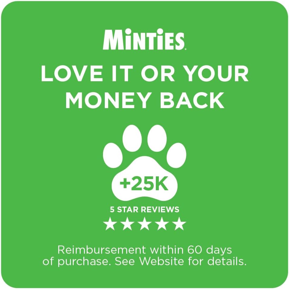 Minties Dog Dental Bone Treats, Tiny/Small Dental Dog Treats, 16 Ounces