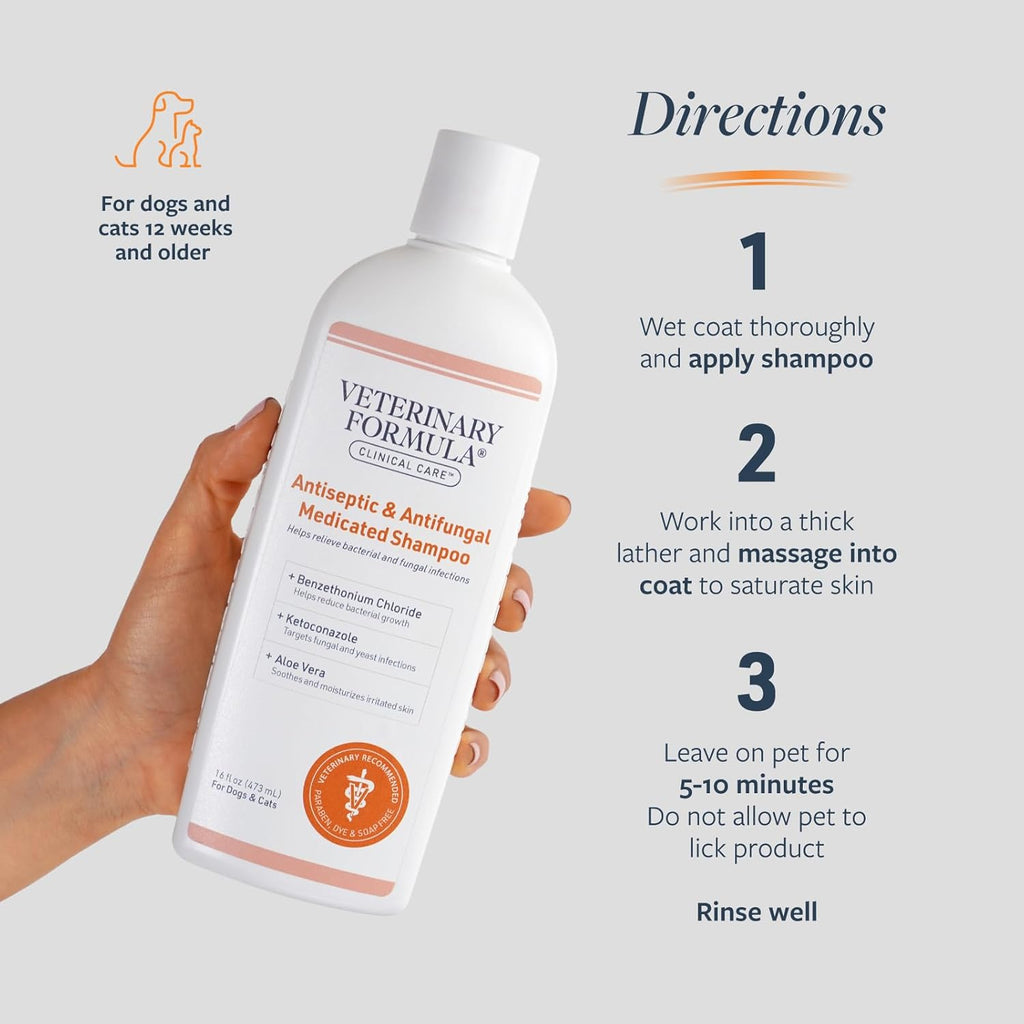 Veterinary Formula Clinical Care Antiseptic and Antifungal Medicated Shampoo