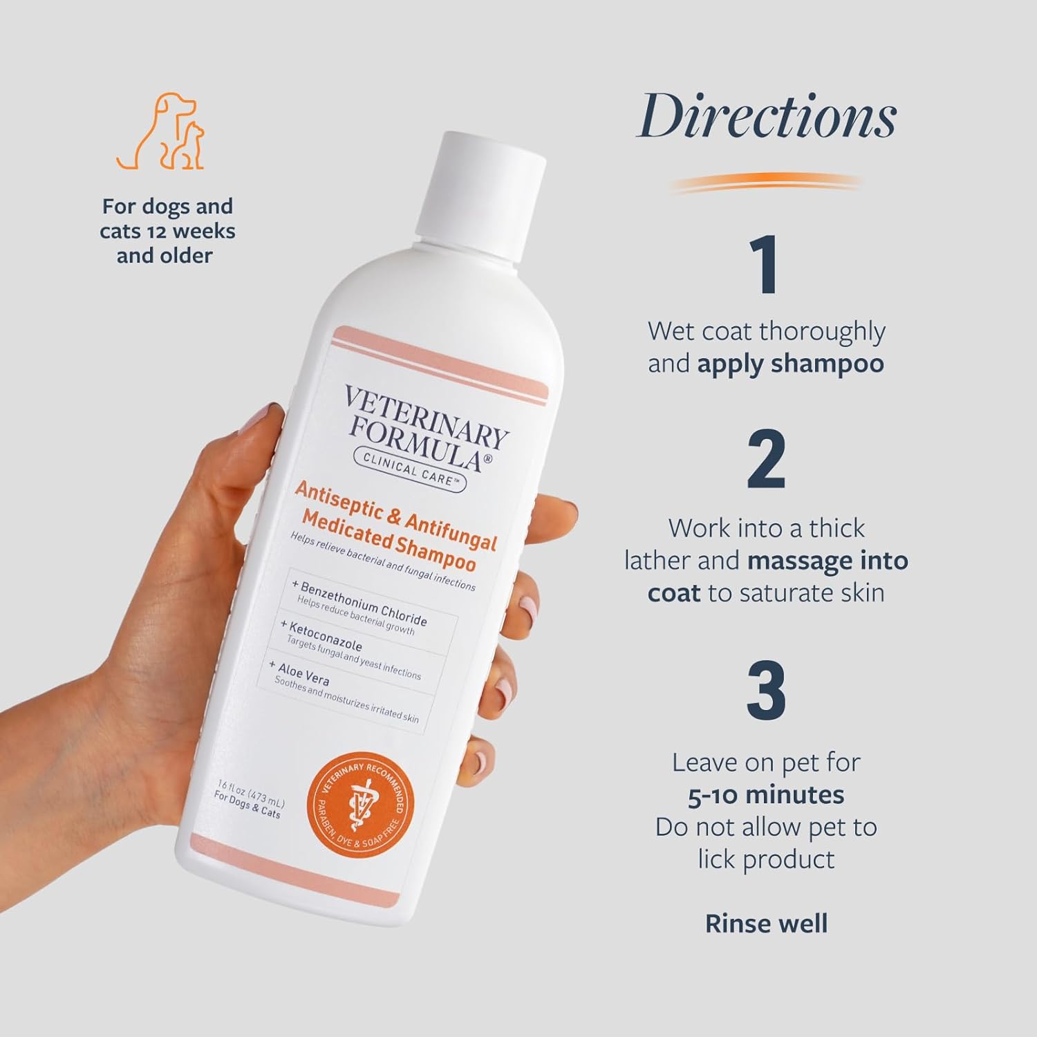 Veterinary Formula Clinical Care Antiseptic and Antifungal Medicated Shampoo