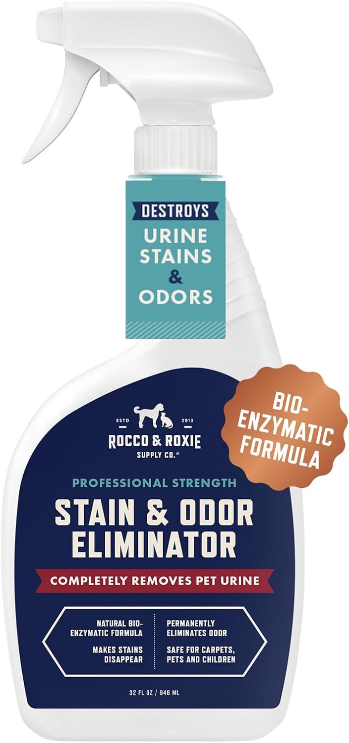 Rocco & Roxie Supply Co. Stain & Strong Odor Eliminator, Enzyme Cleaner, Pet