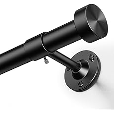 YaFex Curtain Rods 32-144 Inch, Heavy Duty 1 Inch Adjustable Curtain Rod for