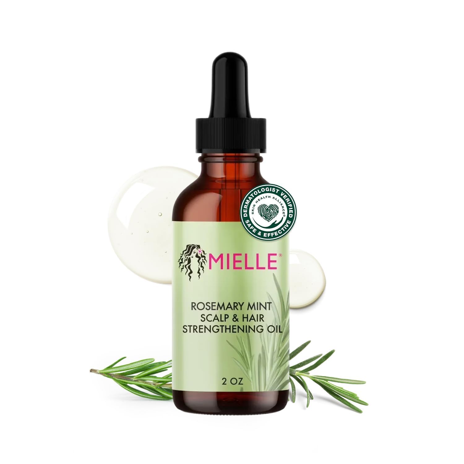 Mielle Organics Rosemary & Mint Hair Oil - Strengthening Biotin Oil Infused