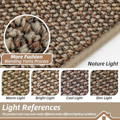 BEQHAUSE Dirt Trapper Door Mat 20" x 32", Non-Slip Washable Doormats, Beige