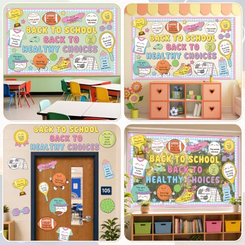 Back to School Health Bulletin Board Set Sports Good Habits Classroom