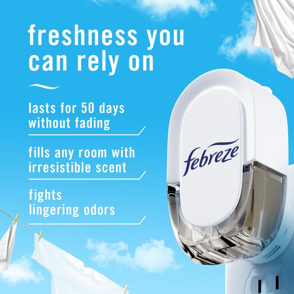 Febreze Plug-In Air Freshener, Odor-Fighting Scented Oil Refill, Air